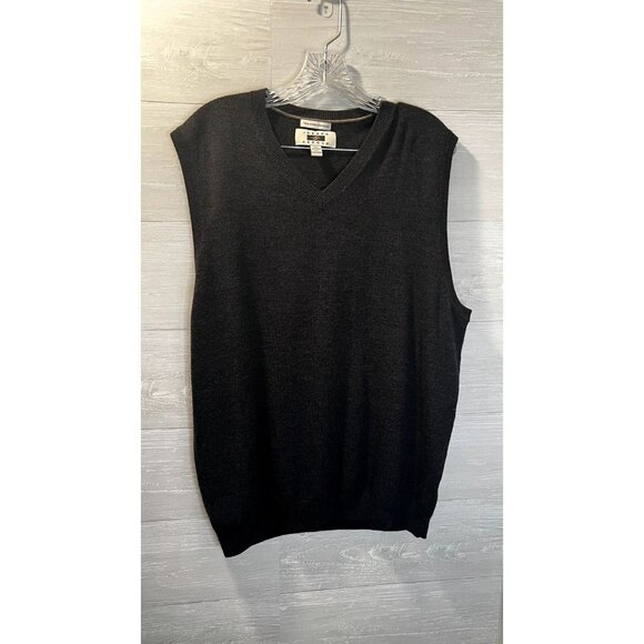 Joseph Abboud Men's Merino Wool V Neck‎ Sweater Vest Classic - Picture 3 of 5